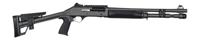 Panzer Arms PAM4TSDSFSS M4 Semi-Auto 3" 5+1 18.50" Tactical Barrel, Gray Tactical Gray Aluminum Receiver w/Picatinny Rail, Black Skeleton Synthetic Stock & Grip