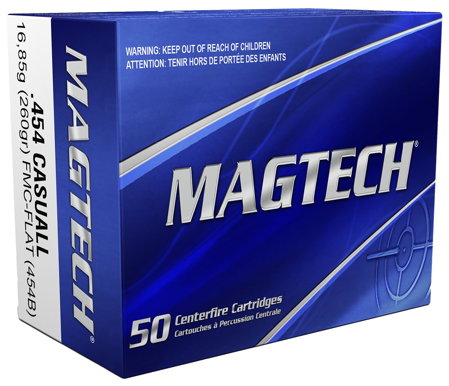 34833.jpg Magtech 454B Range/Training 454Casull 260gr Full Metal Jacket Flat Nose 20 Per Box/50 Case