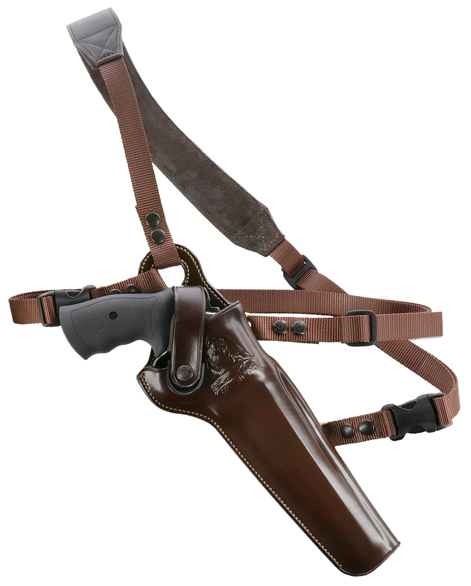 38998.jpg Galco KK172H Kodiak Chest Holster Havana Brown Leather Sholder Strap,Torso Strap Fits Taurus Raging Bull Fits S&W 460/500 8.375" Right Hand