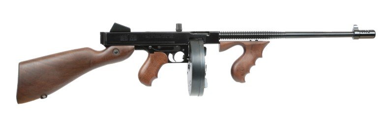 AUTO 1927A-1C LIGHTWEIGHT DELUXE 45 ACP 50RD BLUED / WOOD W/20RD STICK MAG T550D