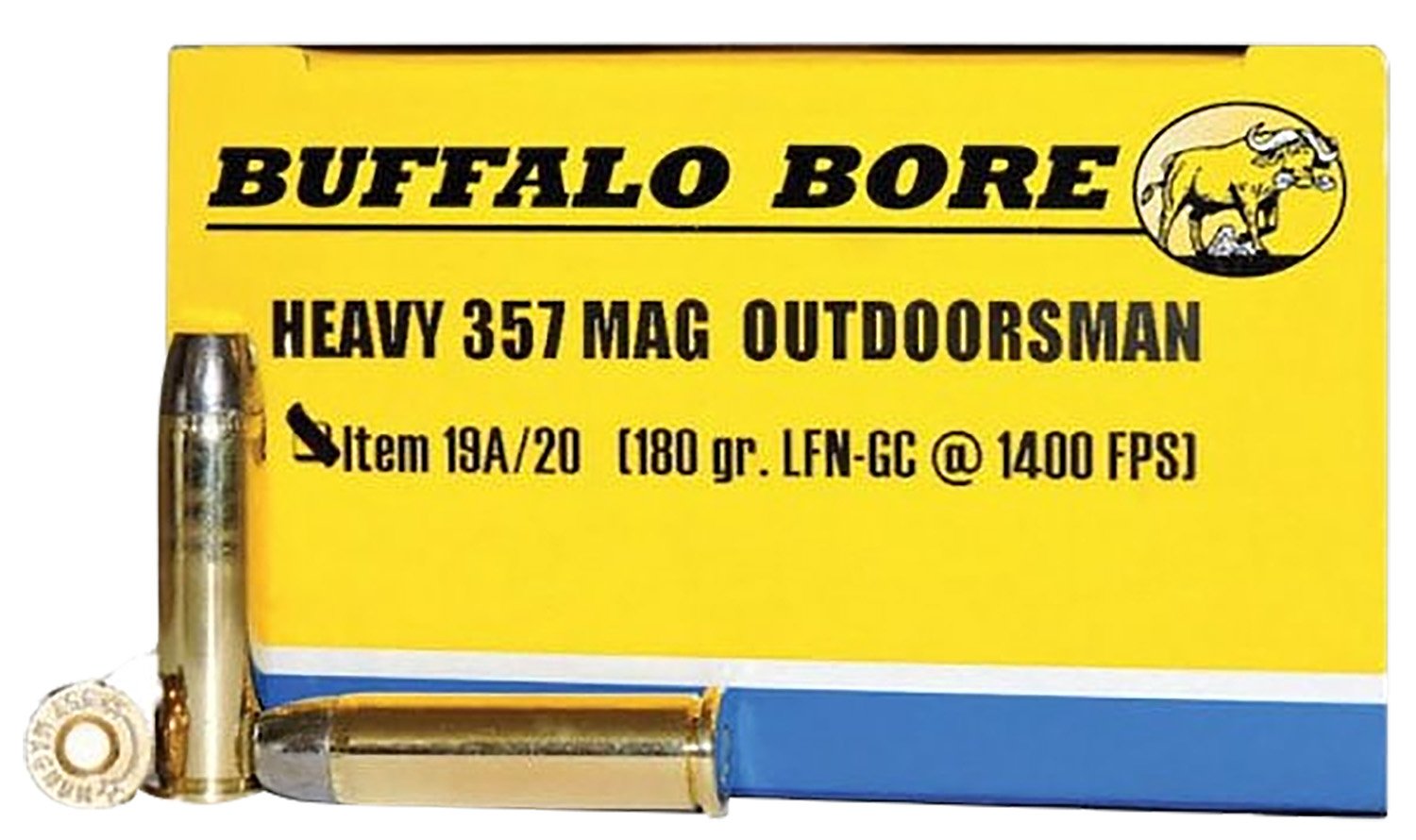 80758.jpg Buffalo Bore Ammunition 19A20 Outdoorsman Strictly Business 357Mag 180gr Hard Cast Flat Nose 20 Per Box/12 Case