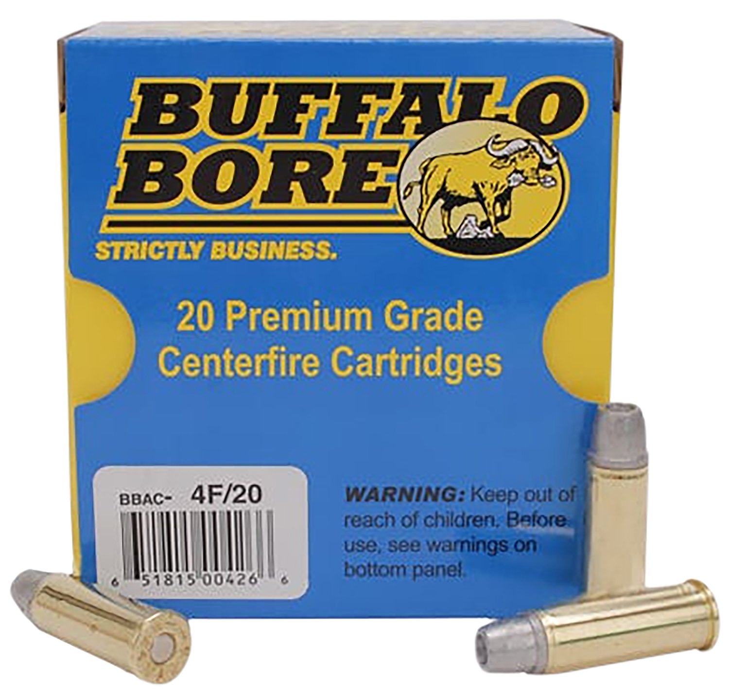 80779.jpg Buffalo Bore Ammunition 4F20 Deer Grenade Strictly Business 44Rem Mag +P 240gr Gas Checked Hollow Point 20 Per Box/12 Case