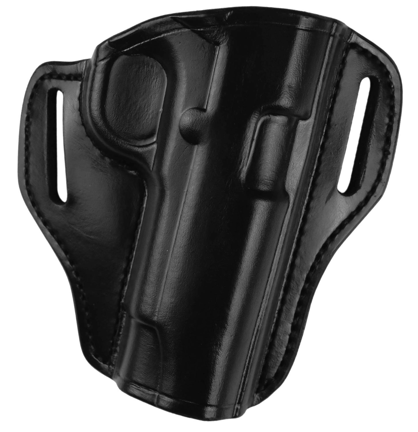 Bianchi 25022 57 Remedy OWB Size 11 Black Leather Belt Slide Compatible w/Ruger Security-9/Glock 19/23/32/45 Belt 1.50" Wide Right Hand