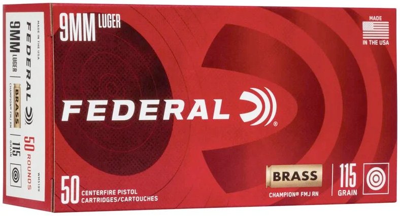 FED CHAMPION 9MM 115GR FMJ 50/20