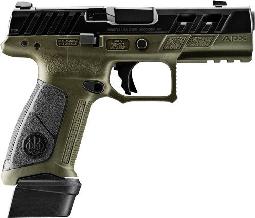 GJAXA1F910PTODG.jpg BERETTA APX A1 FS PORTED 9MM - 4.25" 10RD OD GREEN