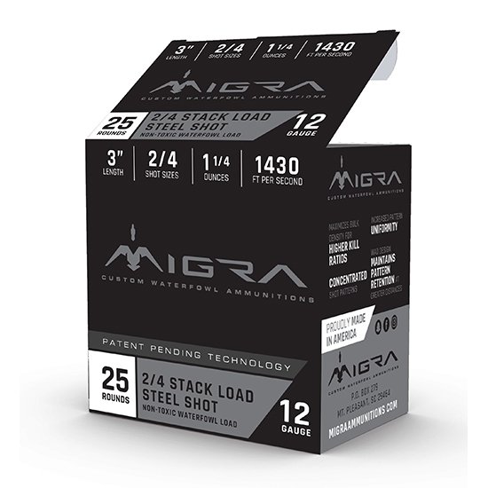 MIGRA STAXD STEEL 12GA 3 1.25OZ #2-4 25/10