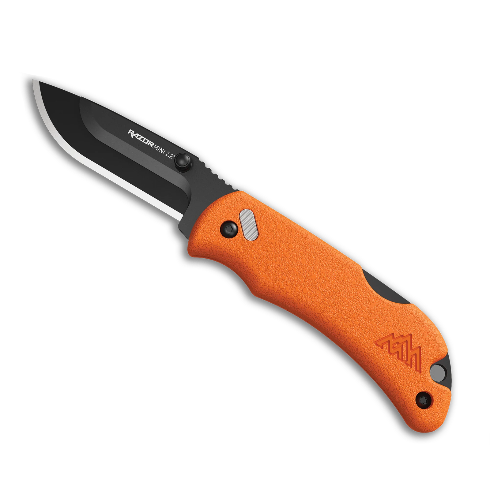 OE-RMB22-2C.png 2.2 RAZOR-MINI (Orange PMS, Black 2 Drop-Pt Blades)