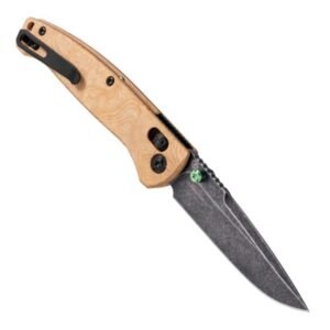 Hogue Mysto Folder Knife 3-2/5 Drop Point Blade Wood Maple Valley