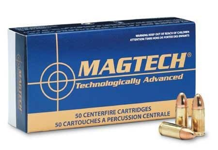 https3A2F2Fmedia.chattanoogashooting.com2Fimages2Fproduct2FMG9G2FMG9G.jpg MagTech Handgun Ammunition 9mm Luger 147 gr FMJ 930 fps 50/ct