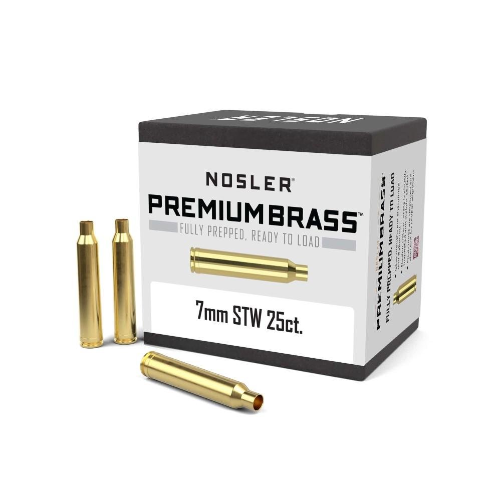 https3A2F2Fmedia.chattanoogashooting.com2Fimages2Fproduct2FNO114722FNO11472-1.jpg Nosler Unprimed Brass Rifle Cartridge Cases 7mm STW 25/ct