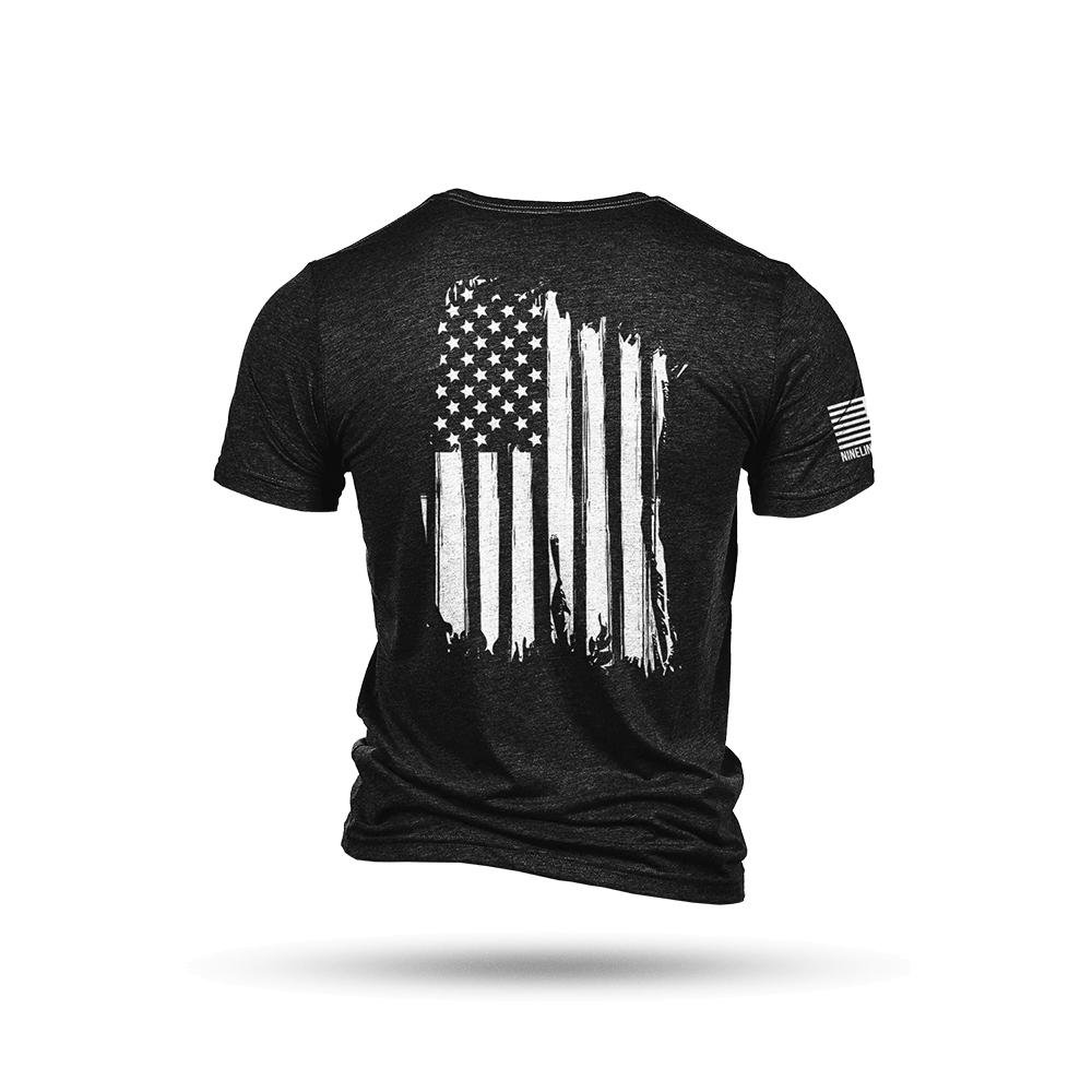 Nine Line America Short Sleeve Shirt Black Triblend 3XL