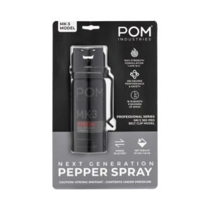 POM Pepper Spray MK3 Professional Model Black 2 oz