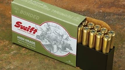 https3A2F2Fmedia.chattanoogashooting.com2Fimages2Fproduct2FSB100412FSB10041.jpg Swift A-Frame Rifle Ammunition .30-06 Sprg 180 gr A-Frame 2724 fps 20/ct