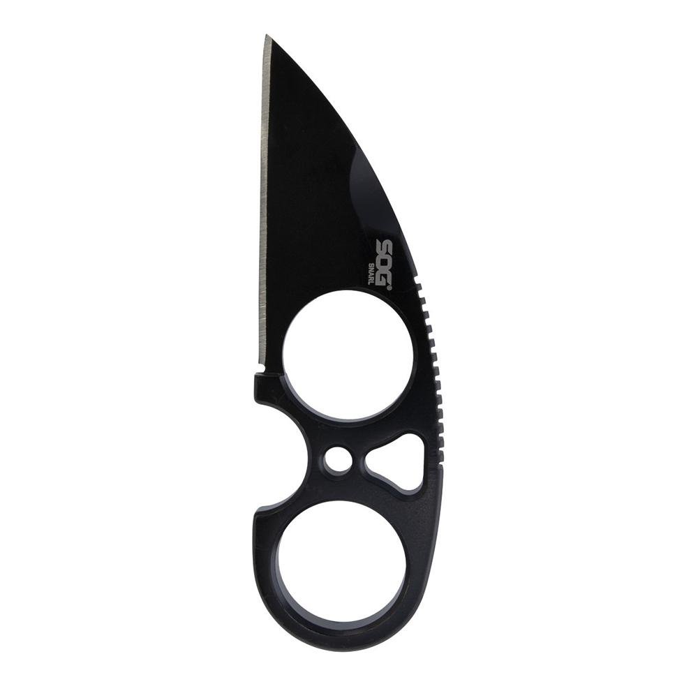 https3A2F2Fmedia.chattanoogashooting.com2Fimages2Fproduct2FSGSOGJB02KCP2FSGSOGJB02KCP-1.jpg SOG Knives Snarl Blackout Fixed Blade Knife 2.3" Sheepsfoot Blade Black