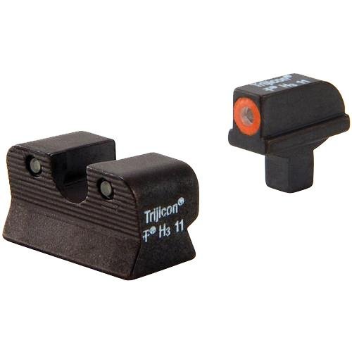 https3A2F2Fmedia.chattanoogashooting.com2Fimages2Fproduct2FTRCA101O2FTRCA101O.jpg Trijicon 1911 Colt Cut HD Night Sight Set - Orange Front Outline