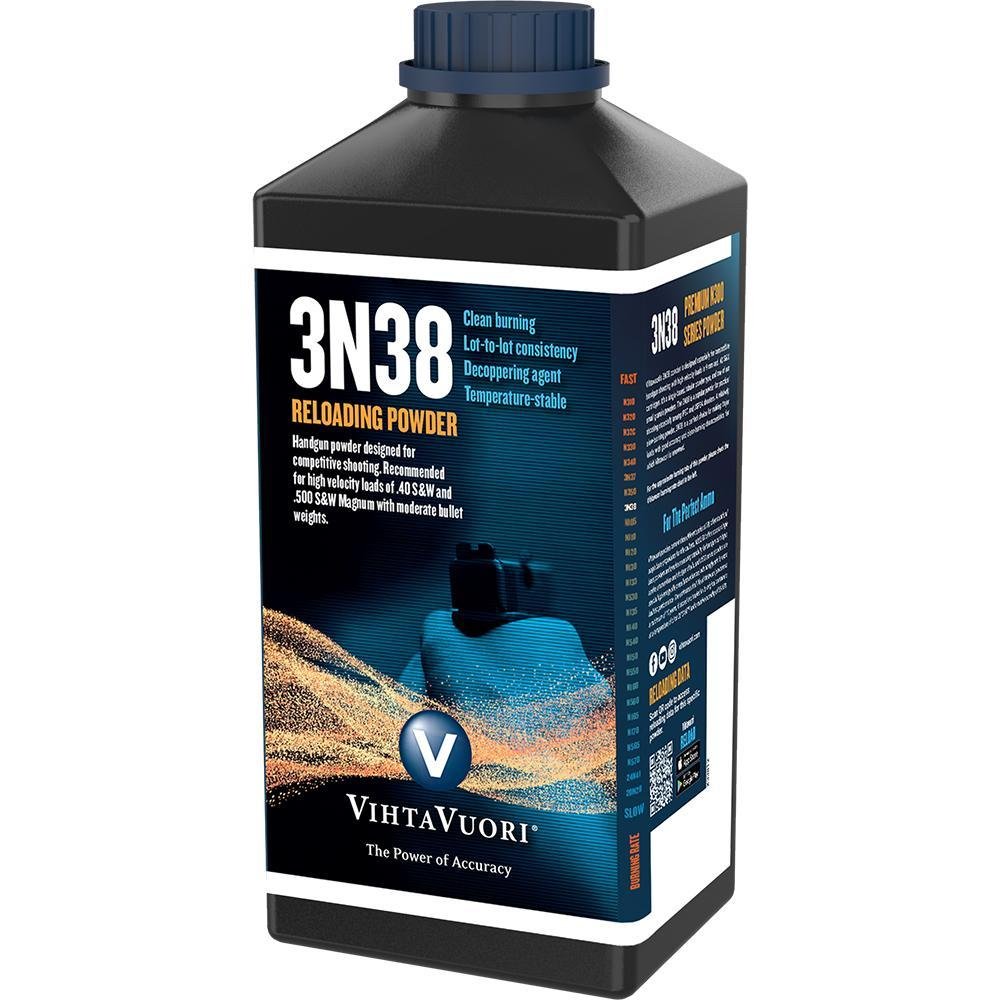 https3A2F2Fmedia.chattanoogashooting.com2Fimages2Fproduct2FVI3N3812FVI3N381-1.jpg Vihtavuori 3N38 Handgun Powder - 1lbs