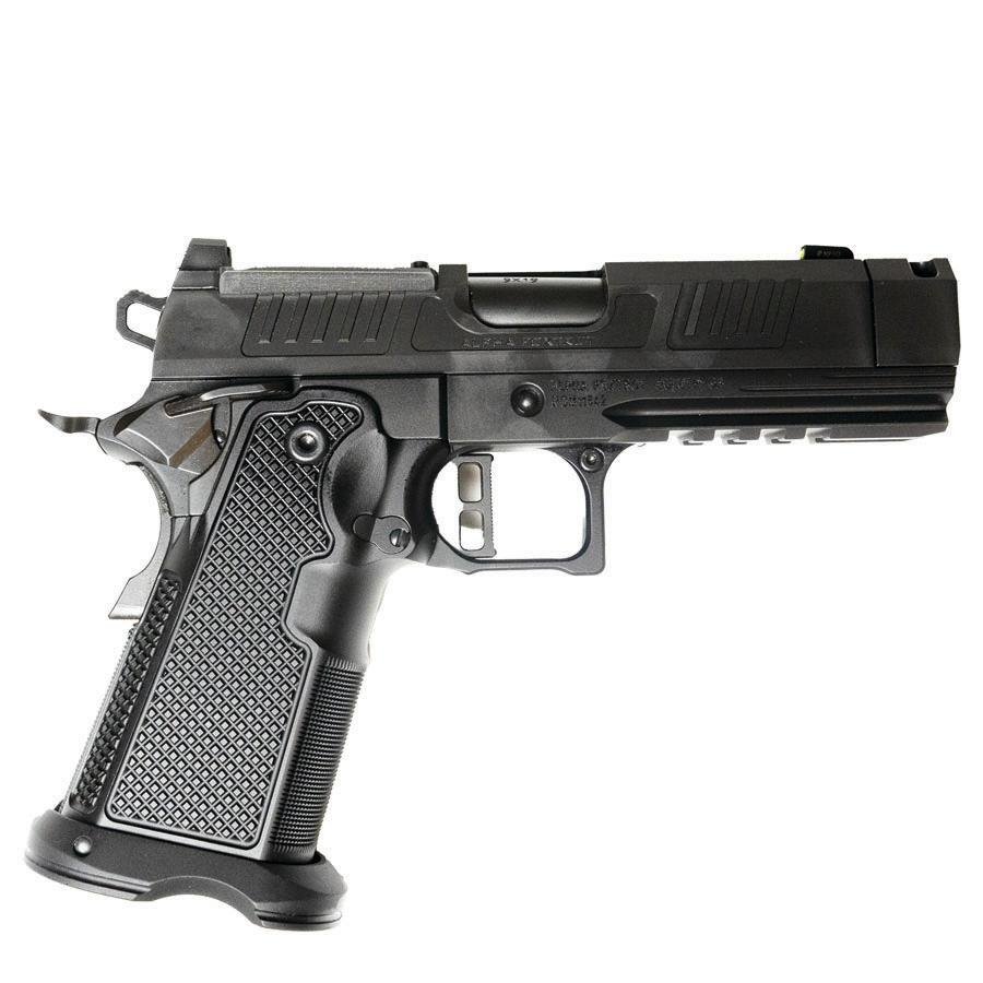 https3A2F2Fmedia.chattanoogashooting.com2Fimages2Fproduct2FXXAA47X1QIGXDBK20PROM2Faf1911_romulus_9mm_3_5_comp_thread_mos_dlc_blk_17_20rd_al_grip_xxaa47x1qigxdbk19_0000_Right.jpg Alpha Foxtrot AF1911-Romulus MOS Adapter Handgun 9mm Luger 20rd Magazines(5) 3.5" Comp Threaded Barrel DLC Black