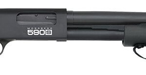 MOSSBERG 590S SHOCKWAVESGP 12GA 14.375IN BS BBL CYL MAT BLUE RAPTOR GRIP CORN COB FE 8RD 1.75 TO 3IN