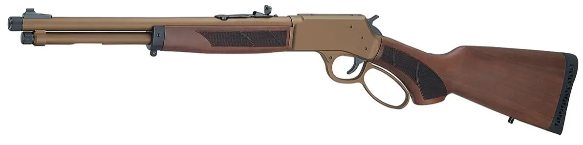 HENRY H12 EXPLORER CARBINE SIDE GATE LEVER RIFLE RIL 357 MAG/38 SPL 16.5 IN THDBBL BB/WALNUT PG 7 RD