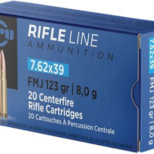 PPU 7.62X39 FMJ 123GR 20RD BOX 50 BOXES PER CASE
