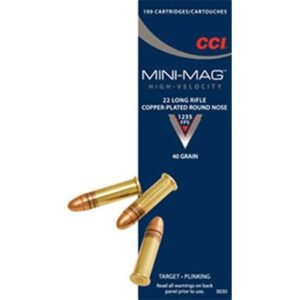 22 LONG RIFLE 40GR COPPER PLATED ROUND NOSE 100/BOX
