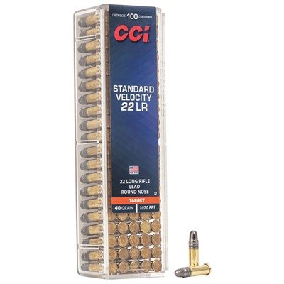 p_105200106_1.jpg 22 LONG RIFLE 40GR LEAD ROUND NOSE 100/BOX