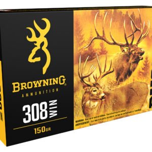 Browning Ammo B192403081 BXS Copper Expansion 308Win 150gr Lead Free Solid Expansion Polymer Tip 20 Per Box/10 Case