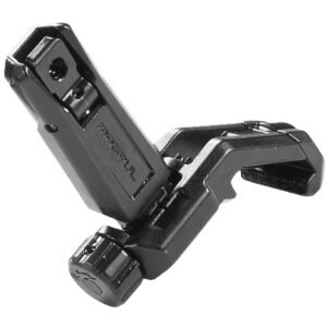 Magpul MAG526-BLK MBUS Pro Offset Sight Rear QPQ Melonited Steel Construction for AR-15