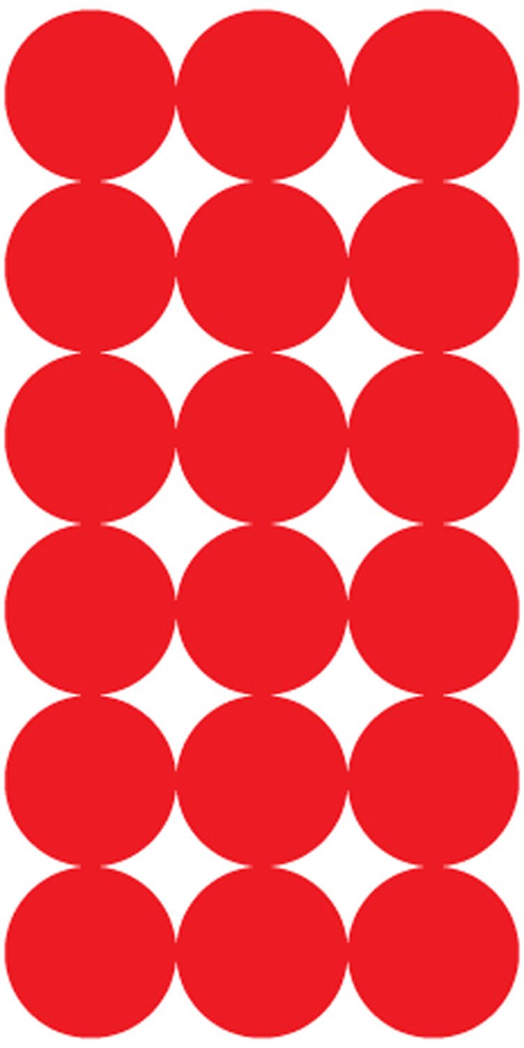 Pro-Shot P432M SplatterShot Repair Pasters Red 1" Self-Adhesive 432 Pasters