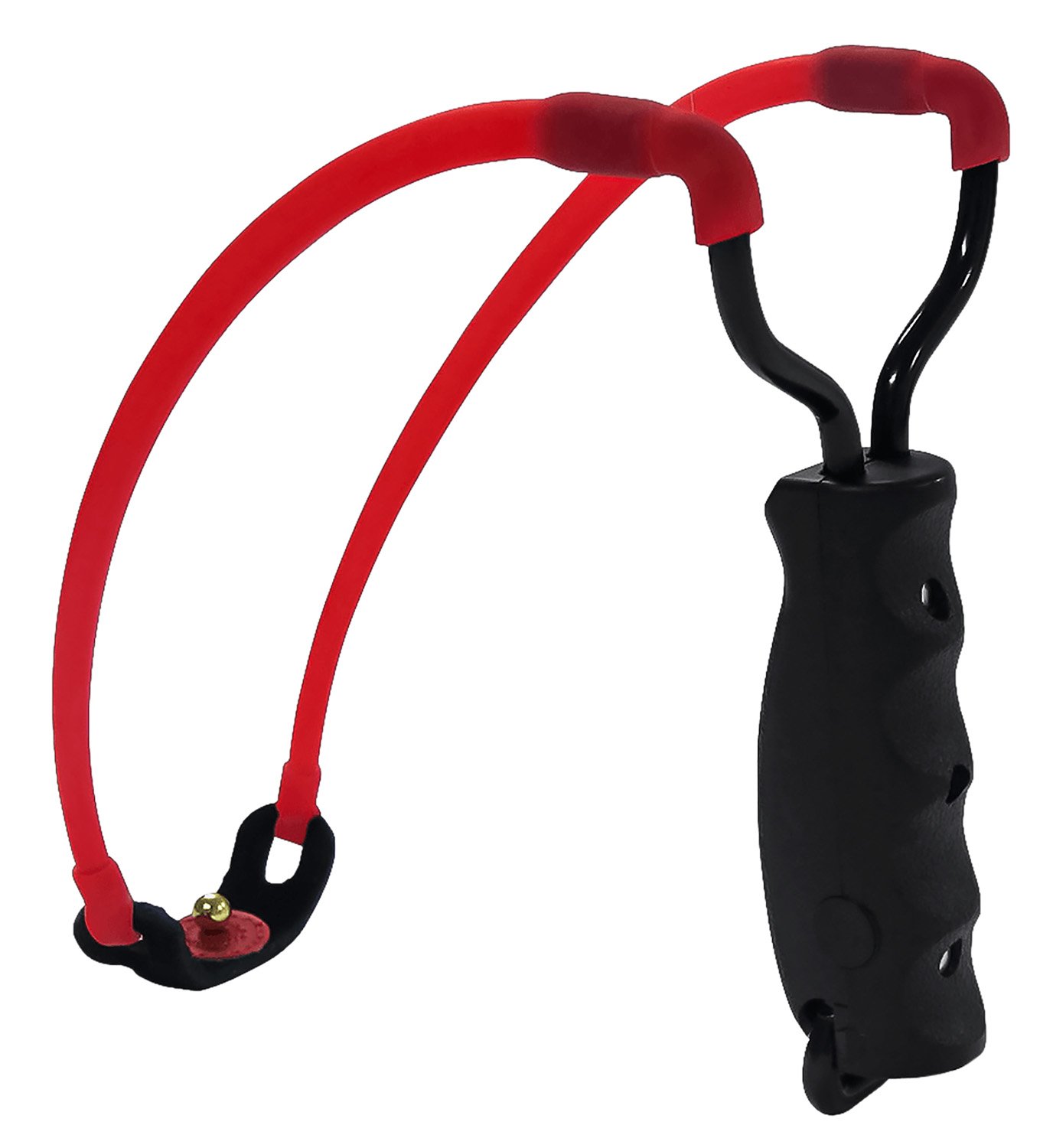Marksman 3030 Marksman 3030 Traditional Slingshot Red Hyper-Velocity Band Black Molded Handle
