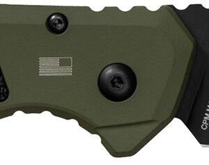 Kershaw 71050LBLK Launch 16 Automatic 3.45" Folding Tanto Plain Black Cerakote CPM M4 Blade, Olive Cerakote w/Black Oxide Hardware Aluminum Handle, Includes Pocket Clip