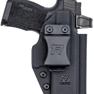 Rounded Gear RGUNVRSLCMPCTBLK Universal Kydex  IWB Black Kydex Belt Clip Fits Compact Sized Handguns Right Hand