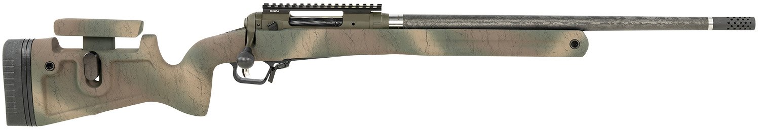 169776.jpg Savage Arms 58156 110 Pro Pursuit 6.5 Creedmoor 3+1 20" Olive Dark Green Cerakote Earth-Tone Camo/Black Web Right Hand