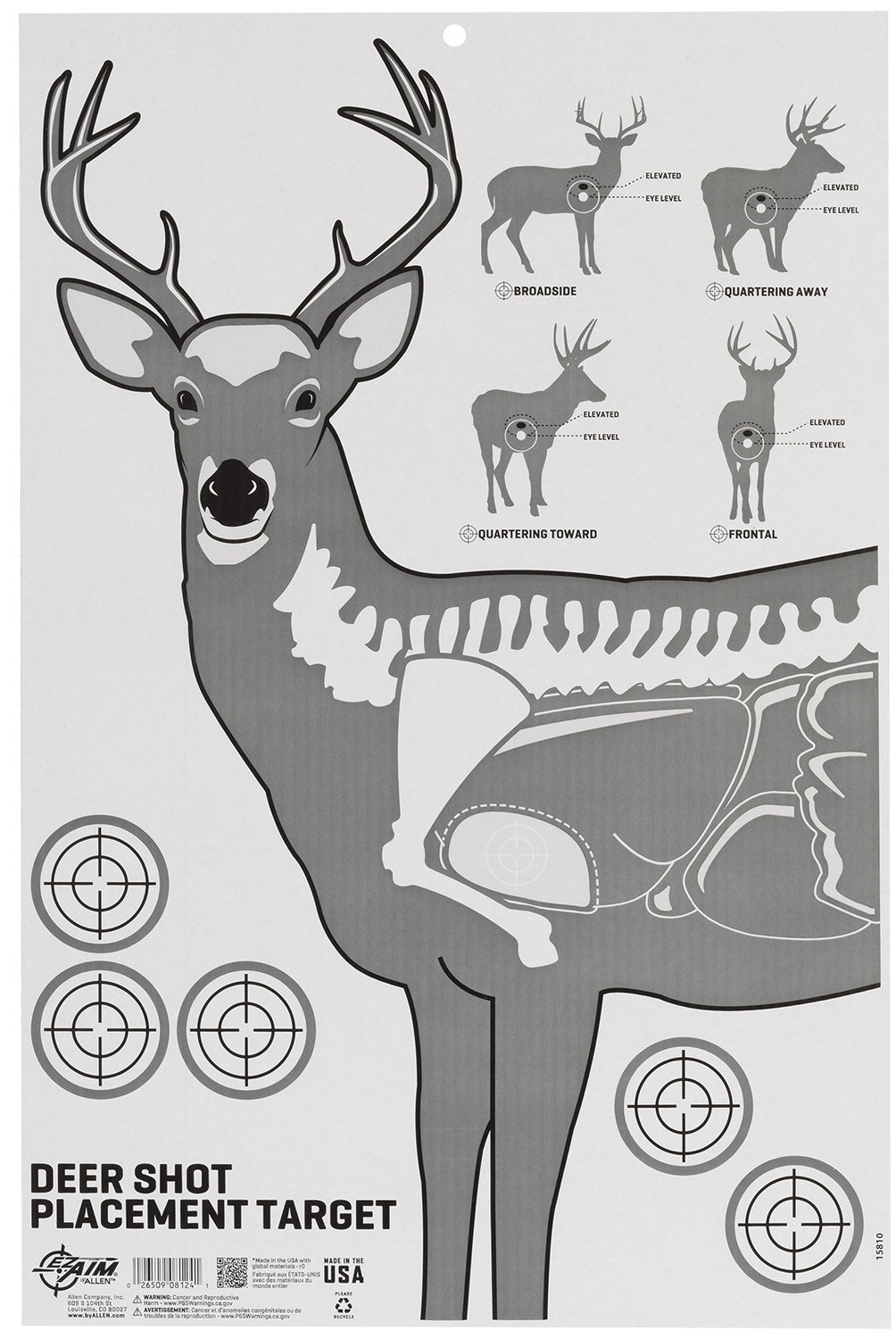 174236.jpg Allen 15810 Deer Vitals Corrugated Target Hanging Paper 23" x 35"