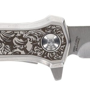 Smith & Wesson Knives 1205011 Unwavered 3.50" Folding Dagger, Plain Stonewashed 8Cr13MoV SS Blade, 4.25" Rosewood w/SS Scales Handle