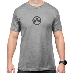 Magpul MAG1115-041-2XL Icon Logo  Stone Gray Heather Cotton/Polyester Short Sleeve 2XL