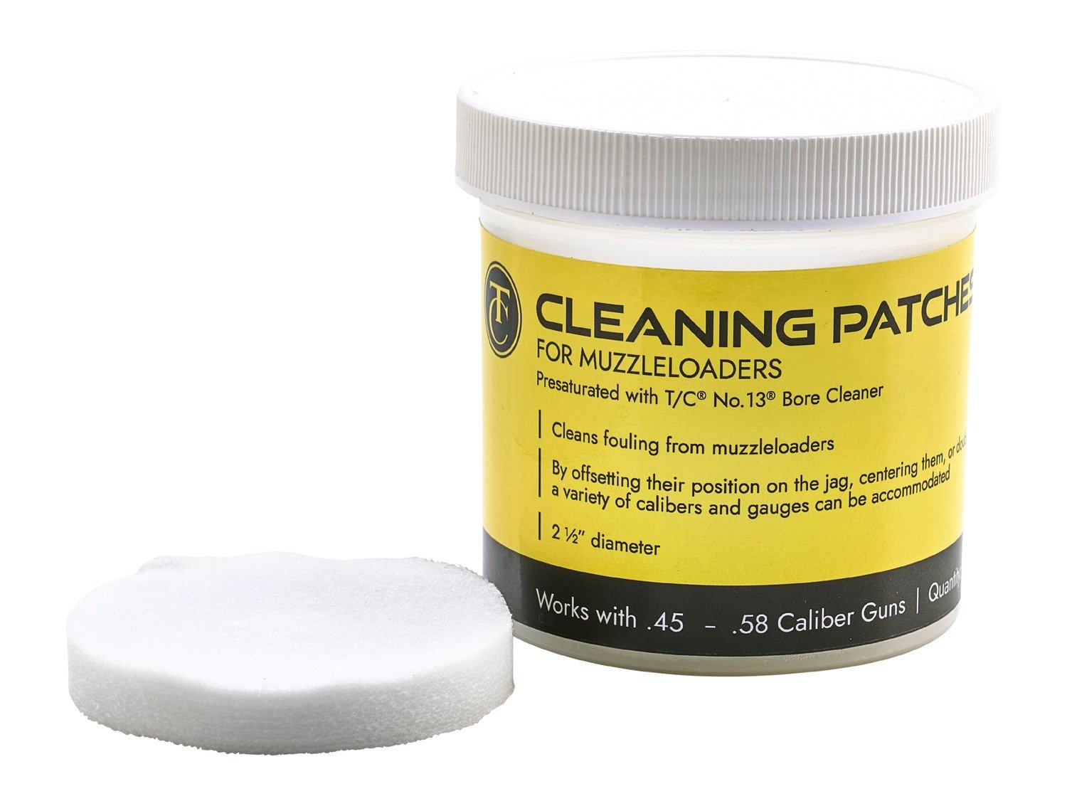 185803.jpg Thompson Center Arms, LLC 9036R Cleaning Patches Muzzleloader 2.50" Cotton 100Ct