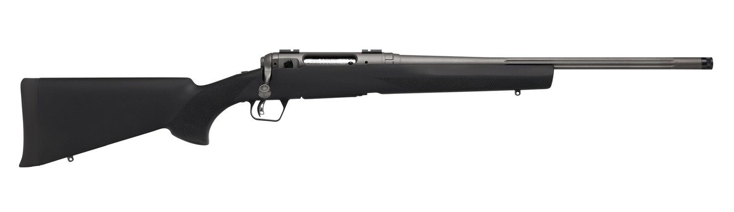 Savage Arms 33010 110 Trail Hunter Lite V2 Full Size 350 Legend 4+1 18" Black Fluted Barrel, Black Carbon Steel Drilled & Tapped Receiver, Black Hogue OverMolded Synthetic Stock, Right Hand