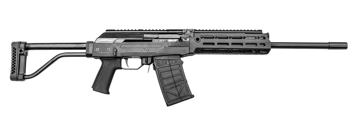 195004.jpg JTS Shotgun M12AK 12 Gauge Semi-Auto 3" 5rd 18.70" Picatinny Rail Receiver, Skeletonized Black Synthetic Stock