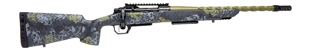 197427.jpg Horizon Firearms HRF-VE2-308W-22R Venatic 2 308 Win 22" Sage Green Spiral Fluted Threaded Barrel, Black DLC Receiver w/Picatinny Rail, Arca Rail Forend, Artic Moss Iota EKO X Carbon Fiber Stock