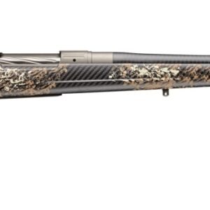 Bergara Rifles BPR38-7PRC Premier Cima Pro 7mm PRC 5+1 22" Carbon Fiber CURE Threaded Barrel, Titanium Cerakote Stainless Steel Drilled & Tapped Receiver, Fixed Carbon Fiber w/Brown & Tan Sponge Accen