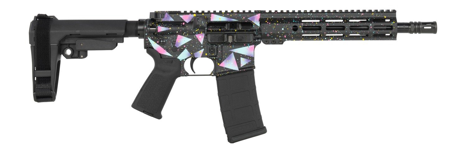 Shark Coast Tactical SCC07237MIA-P Miami  5.56 NATO 30+1 10.50" Black Nitride Threaded Barrel, Aluminum Receiver w/Picatinny Rail, M-LOK Handguard, Polymer SB Tactical SBA3 Brace, Polymer Grip