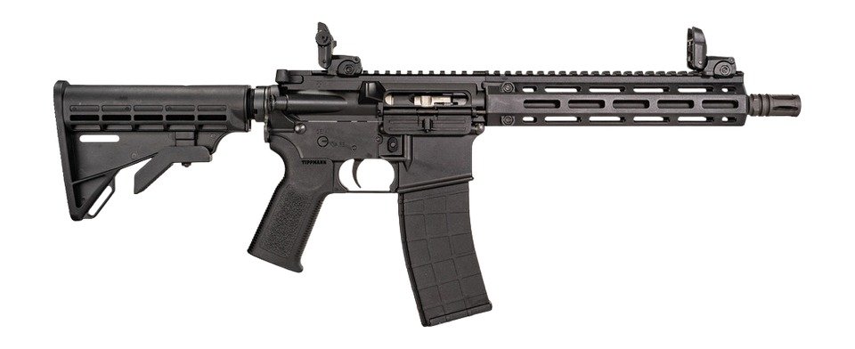 Tippmann Arms A101151 M4-22 Pro SBR 22 LR 25+1 11" Black Parkerized Threaded Barrel, Matte Black Aluminum Receiver w/Picatinny Rail, M-LOK Handguard, Black Adjustable Polymer Stock, Black Gen2 Grip