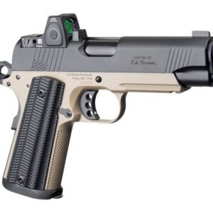 Ed Brown  Special Forces Commander SOCOM w/Optic 45 ACP 7+1 4.25" Black Nitride Barrel, Black Gen4 Stainless Steel Serrated w/Optic Slide, Flat Dark Earth Gen4 Stainless Steel Frame w/Accessory Rail,
