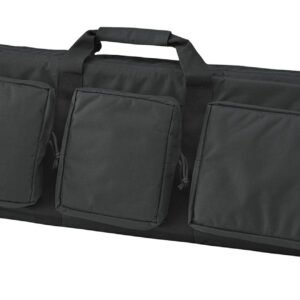 US PeaceKeeper P30049 3-Gun Case Water Resistant Black 600D Polyester w/ 3 Padded Pockets Zippered Handgun Case Webbing System & Thick Padding