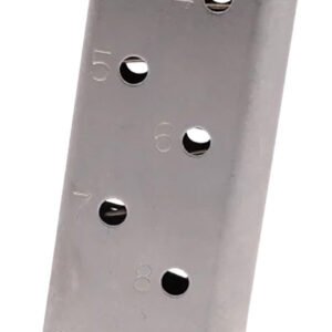 CMC Products 15150 Power Mag 10rd 45 ACP Fits 1911 Government Stainless Steel w/ Black Base Pad