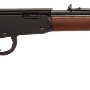 Henry H001Y Lever  Youth 22 Long/22 LR/22 Short 12 LR/16 Short, 16.13" Blued Round Barrel, Black Steel Receiver, American Walnut Fixed Stock,  Right Hand