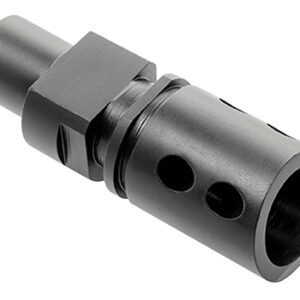 CMMG 57DA5BE Flash Hider Black Steel with M12x1 LH Threads for 5.7x28mm FN PS90