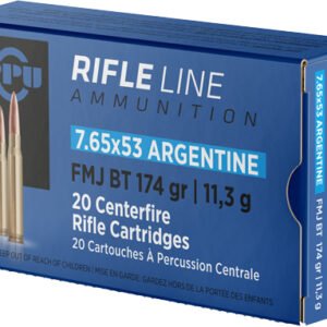 PPU 7.65X53 ARGENTINE MAUSER - 174GR FMJ 20RD 10BX/CS