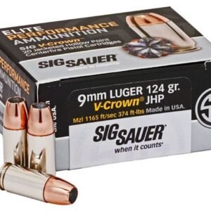 SIG 9MM 124GR V-CROWN 20RD